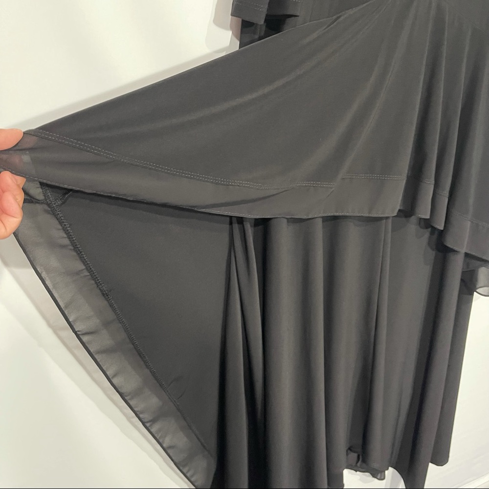 Joseph Ribkoff Black Cold Shoulder Midi Dress 14 - Picture 10 of 13